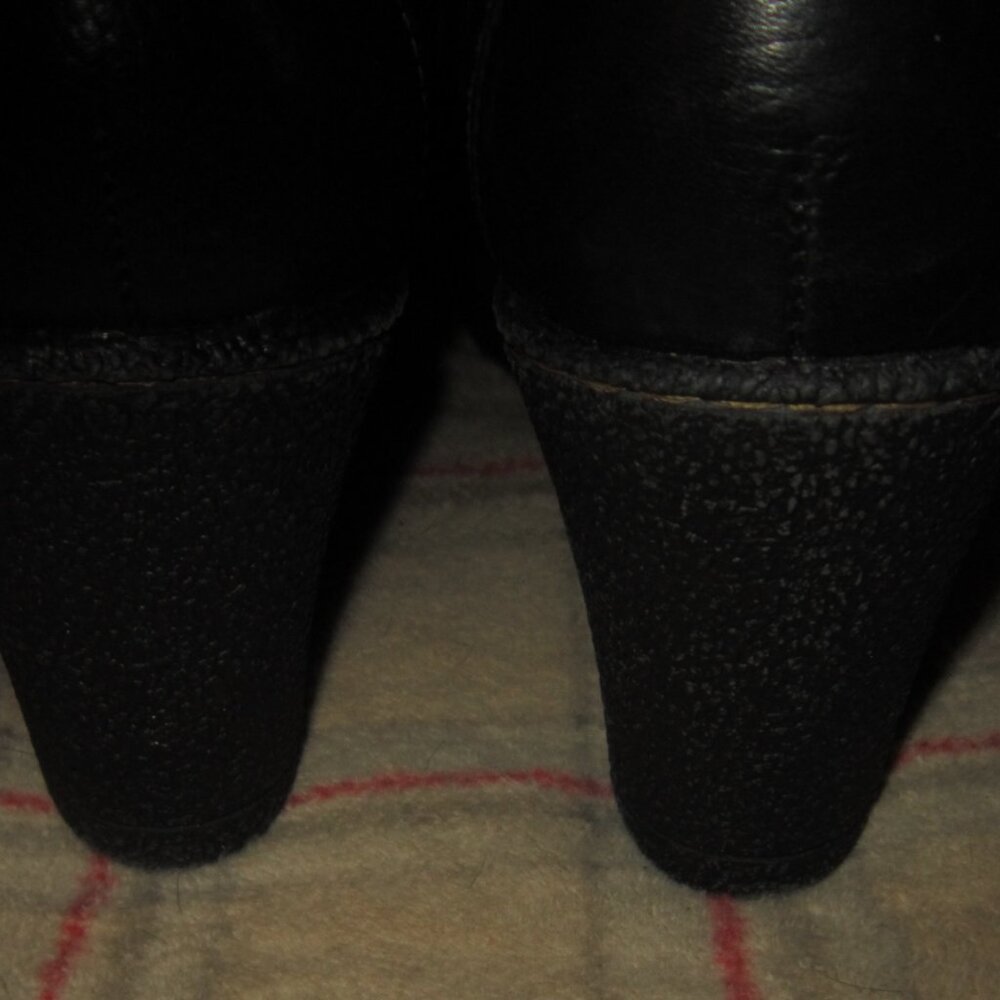 BOC Born Concept 7.5 Oxford Platform Wedge High Heel Slip On Comfort Blk Leather - Picture 5 of 6